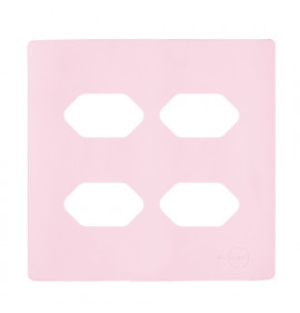 Placa p/ 4 Tomadas 4x4 - Novara Pétala